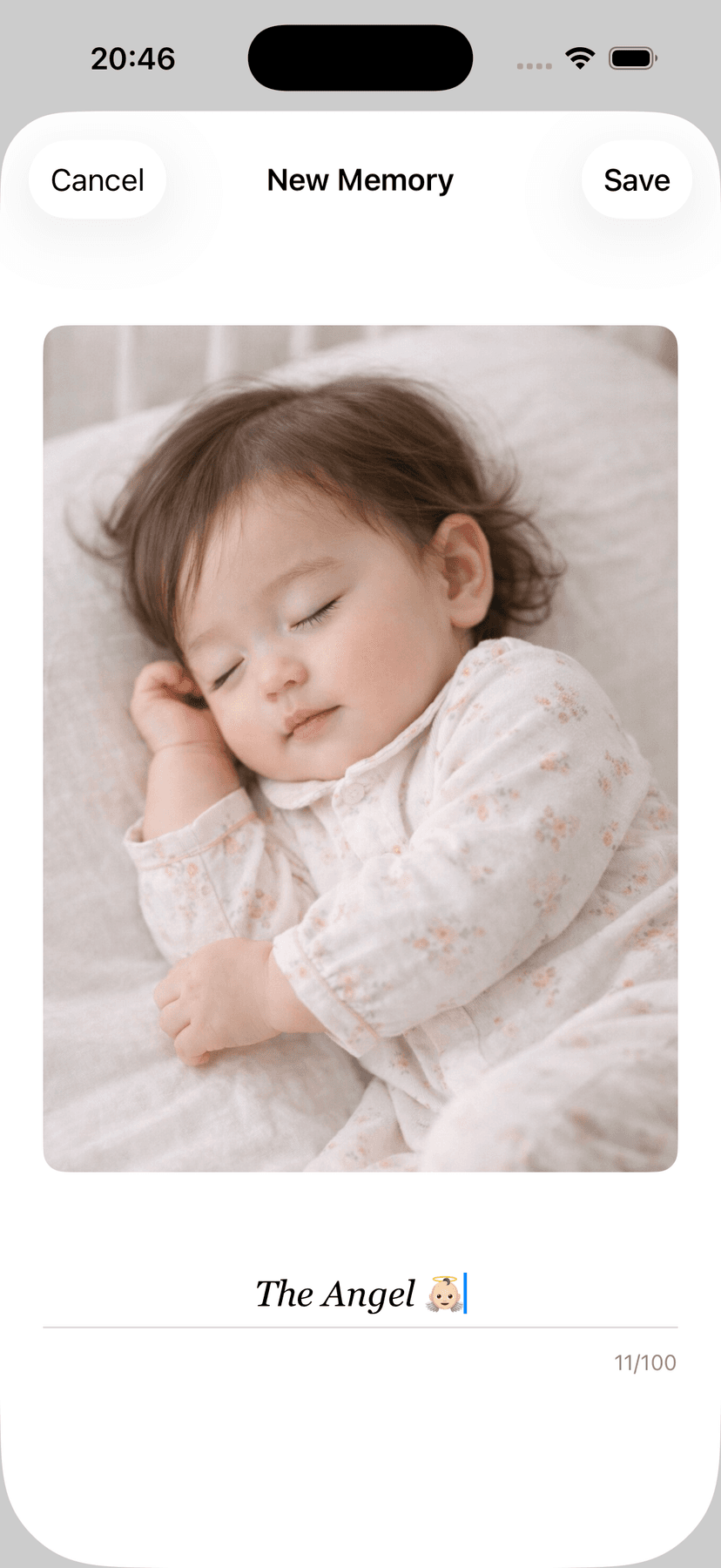 Daygram new entry composer on iPhone